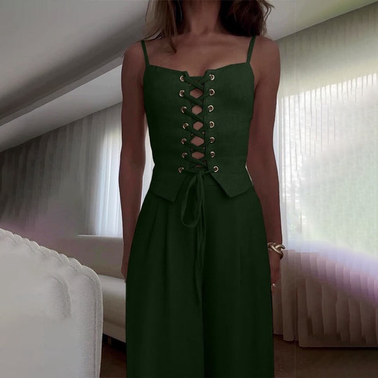 Damen Korsettbluse mit Schnüroptik Heidi-Mode