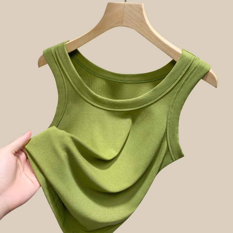 Damen ärmelloses Basic-Top aus hochwertigem Material Heidi-Mode