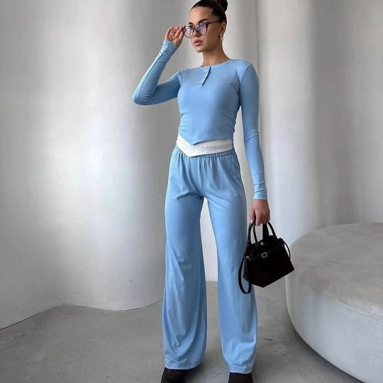 Damen Loungewear-Set mit elegantem Schnitt und bequemer Passform Heidi-Mode