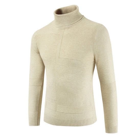Herren Rollkragenpullover aus weichem Strickmaterial mit modernem Design Heidi-Mode