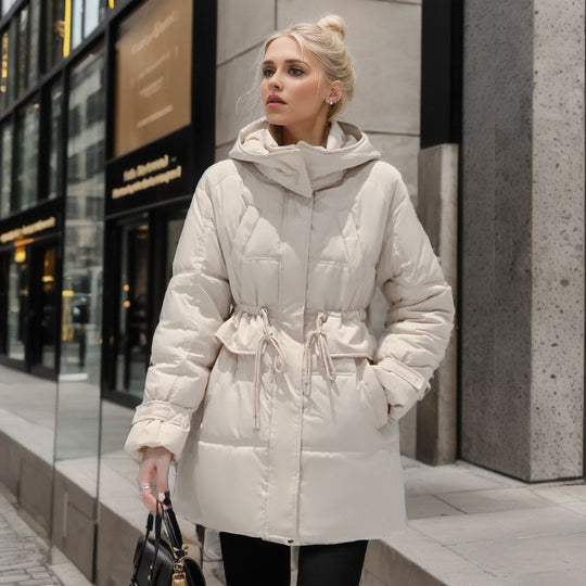 Damen warme Winterjacke mit praktischer Kapuze Heidi-Mode