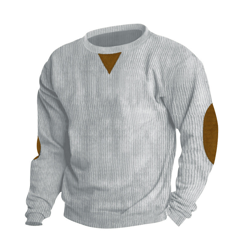 Herren bequemer Strickpullover mit eleganten Ellbogenpatches Heidi-Mode