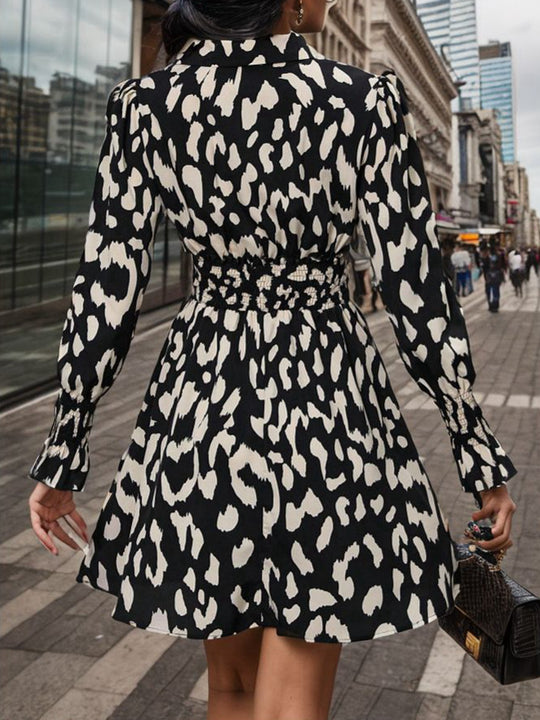 Damen langärmliges Kleid mit taillierter Passform Heidi-Mode