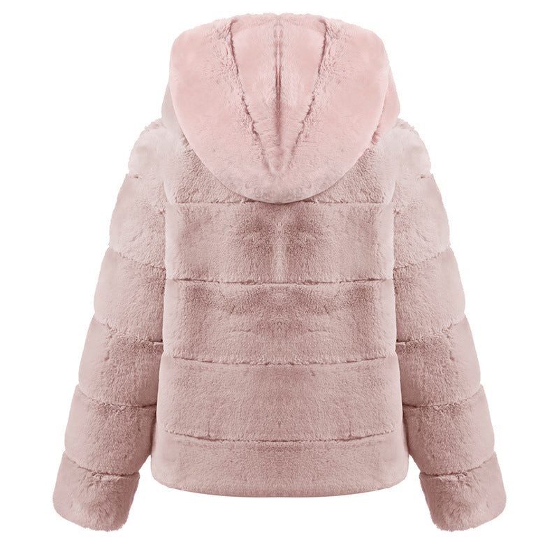 Damen weiche Fleecejacke mit Kapuze Heidi-Mode