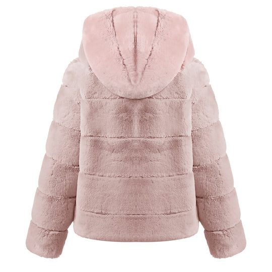 Damen weiche Fleecejacke mit Kapuze Heidi-Mode