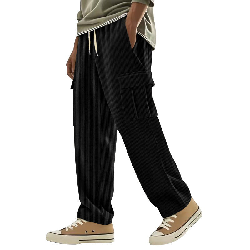 Herren Cargo-Hose mit gestreiftem Design und praktischen Seitentaschen Heidi-Mode