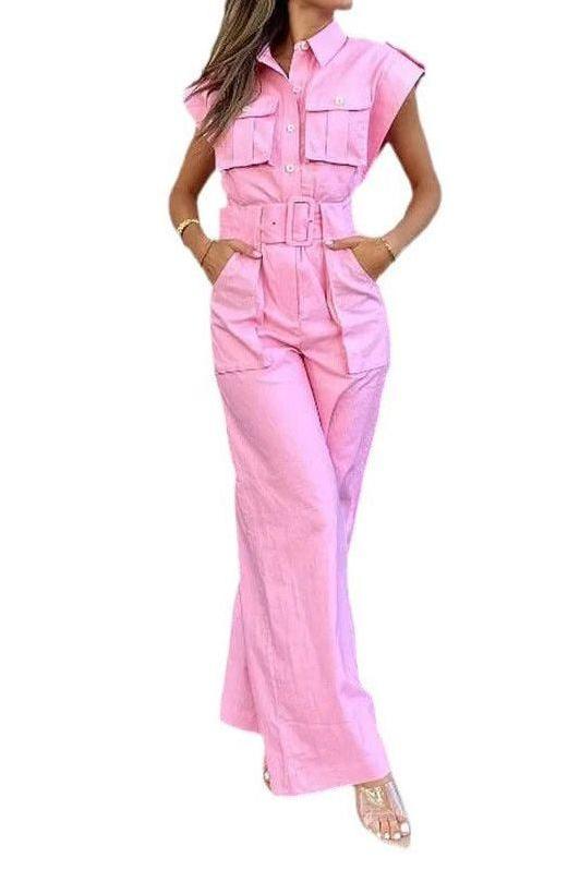 Heidi-Mode | Barbie Pink Schräger Schulter Overall