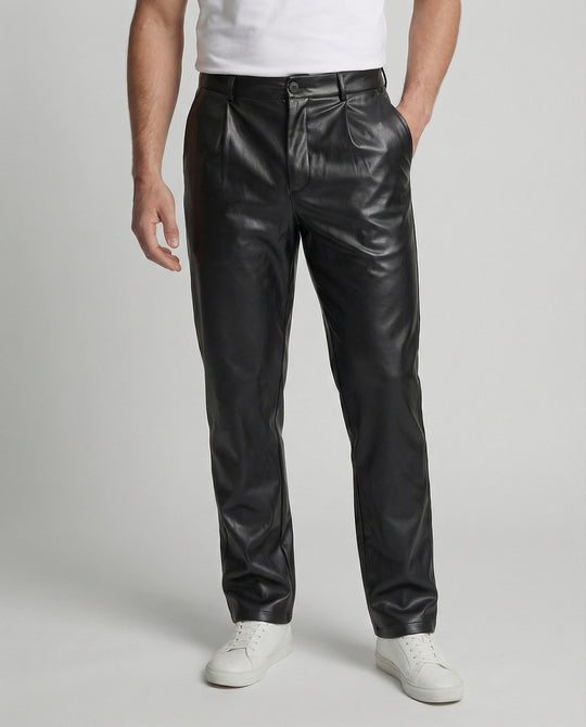 Herren Kunstlederhose elegant geschnitten