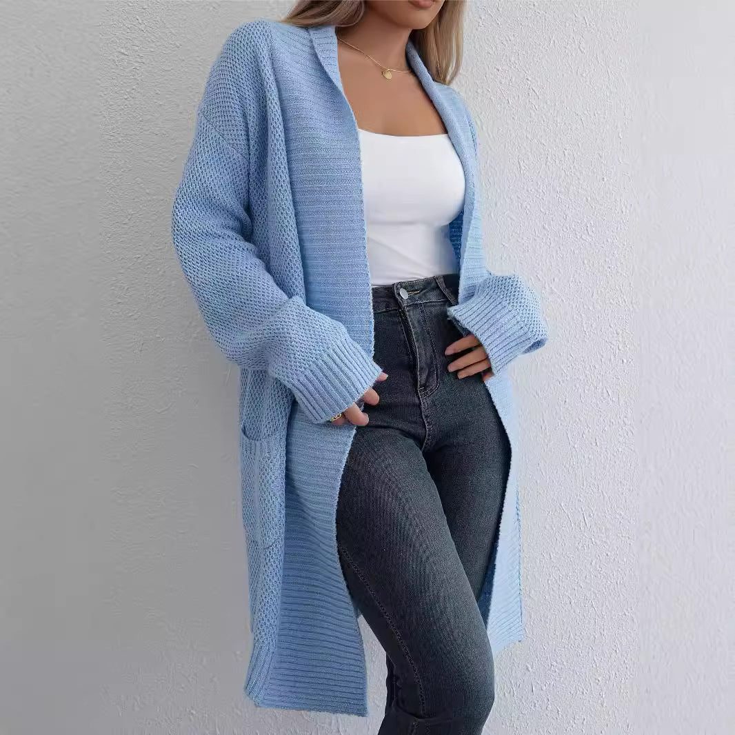 Damen Strickjacke mit offener Vorderseite und lässigem Schnitt Heidi-Mode