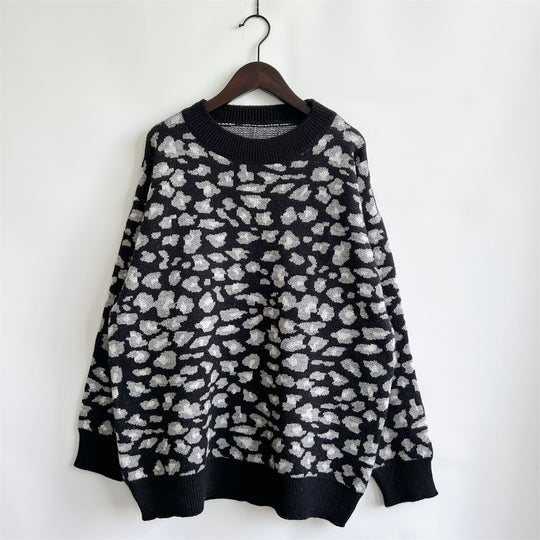Damen legerer Pullover mit tierischem Muster Heidi-Mode
