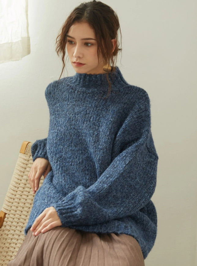 Damen Grobstrick Pullover Heidi-Mode