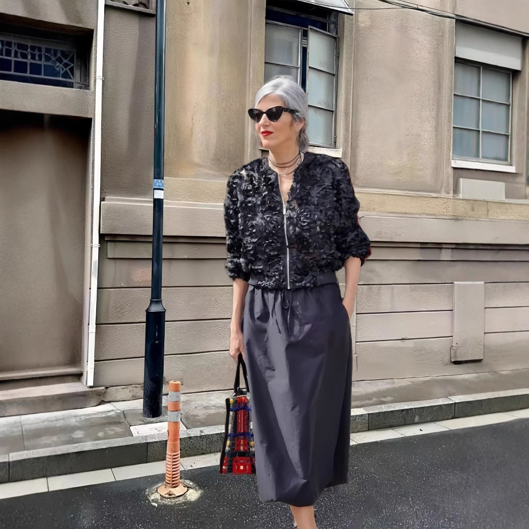 Damen Blumengestaltete Jacke Heidi-Mode