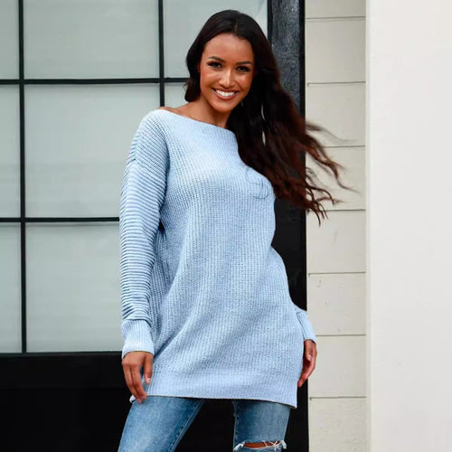 Damen Oversized Strickpullover mit Struktur und weitem Schnitt Heidi-Mode