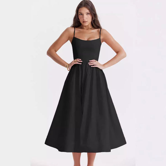 Damen Maxikleid mit floralem Print und verstellbaren Spaghettiträgern Heidi-Mode
