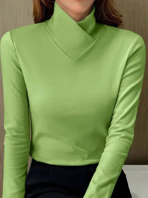 Heidi-Mode | Eleganter Rollkragenpullover Mit Hohem Kragen