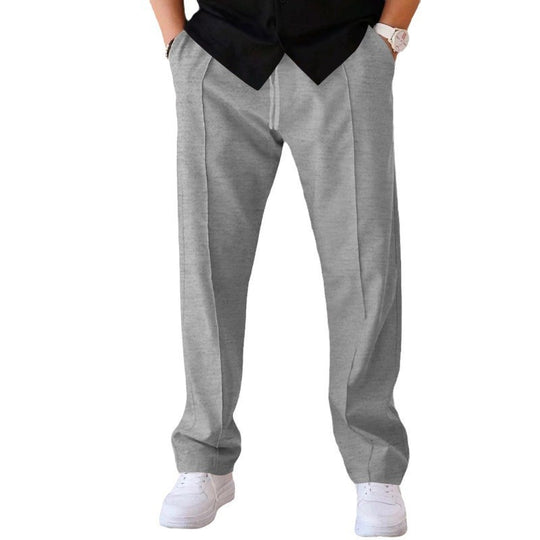 Herren elegante Freizeithose mit seitlichen Eingrifftaschen und geradem Schnitt Heidi-Mode