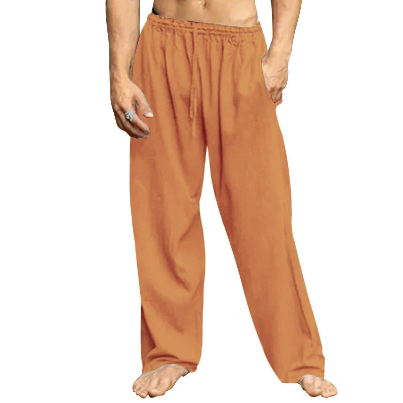 Herren bequeme Freizeit-Hose mit elastischem Bund und seitlichen Eingrifftaschen Heidi-Mode