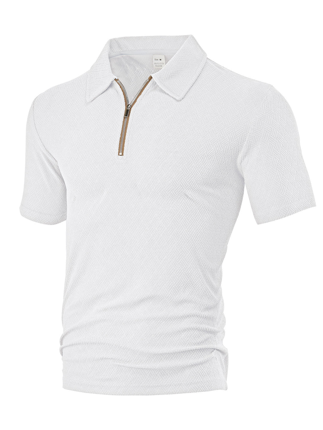 Herren Polo-Shirt mit elegantem Reißverschluss und strukturiertem Design Heidi-Mode