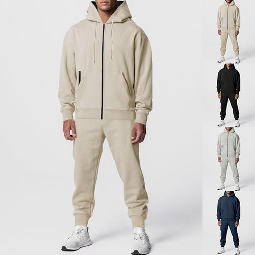 Herren sportliches Hoodie-Set mit atmungsaktiver Stofftechnologie Heidi-Mode
