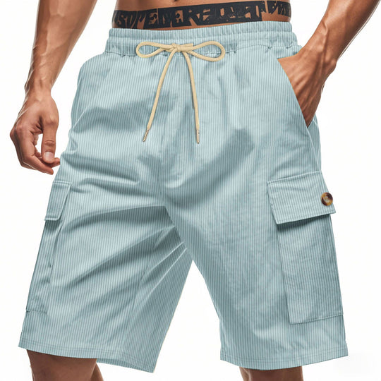 Herren Cargo-Shorts mit verstellbarem Kordelzug und praktischen Seitentaschen Heidi-Mode
