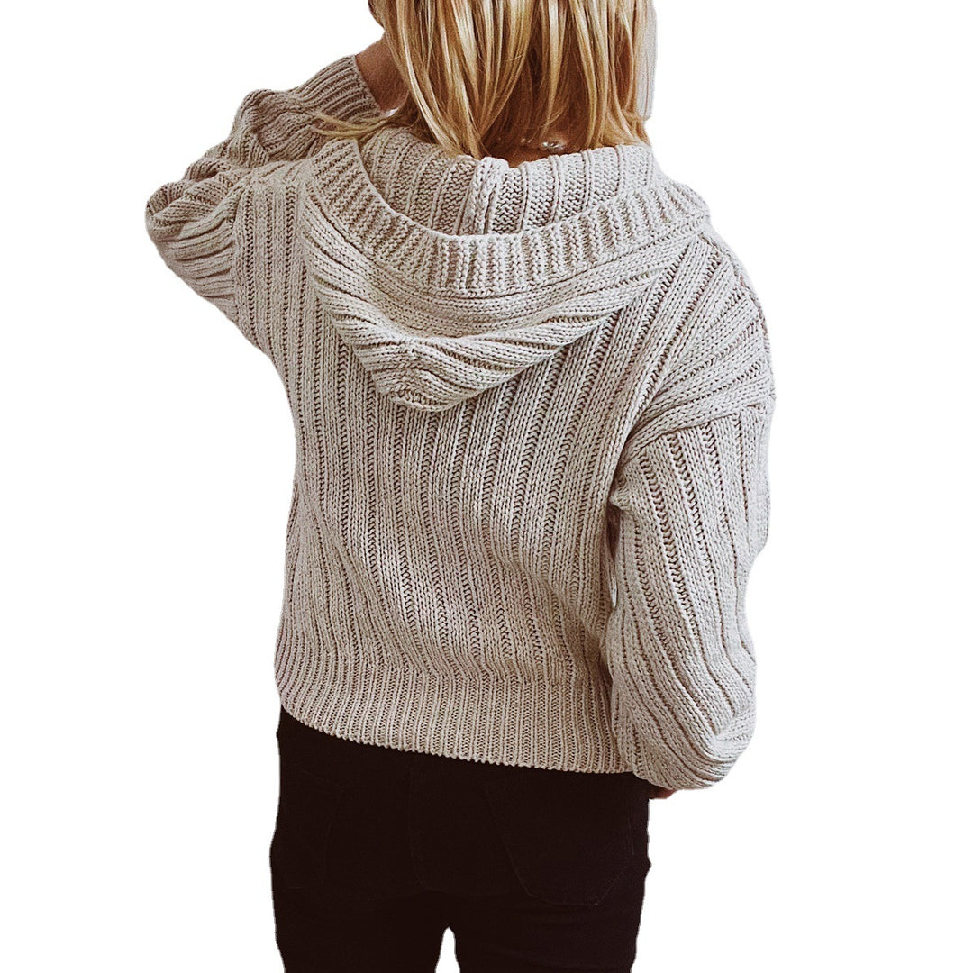 Damen Strickjacke mit auffälligem Reißverschluss und lässigem Schnitt Heidi-Mode