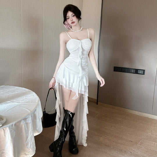 Heidi-Mode | Spliced Frack Irregulär Kleid