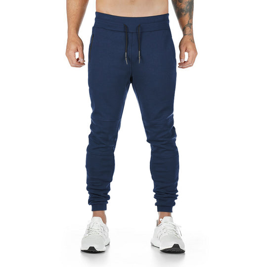 Herren Sportliche Jogginghose mit praktischen Reißverschlusstaschen und elastischem Bund Heidi-Mode