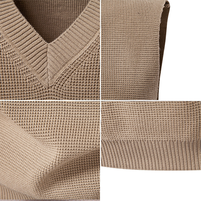 Herren ärmelloser Pullover im strukturierten Design Heidi-Mode