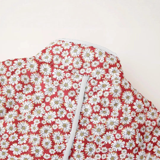 Damen Blütenmuster Jacke mit praktischen Taschen und elegantem Kragen Heidi-Mode