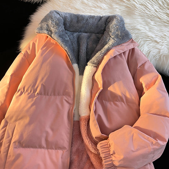 Damen Daunenjacke mit weichem Innenfutter und hohem Kragen Heidi-Mode