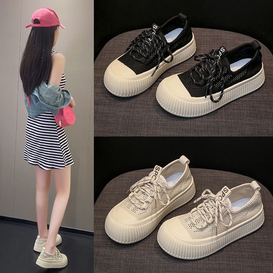 Damen Sportliche Sneaker mit atmungsaktivem Mesh-Obermaterial und rutschfester Sohle Heidi-Mode
