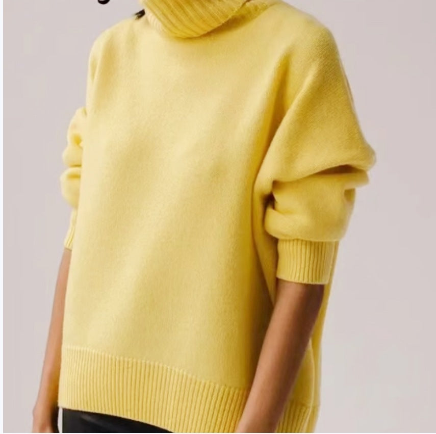 Damen Modischer Rollkragenpullover aus weichem Material Heidi-Mode