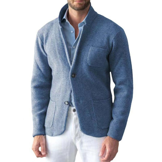 Herren Strickblazer mit eleganter Optik und praktischen Taschen Heidi-Mode