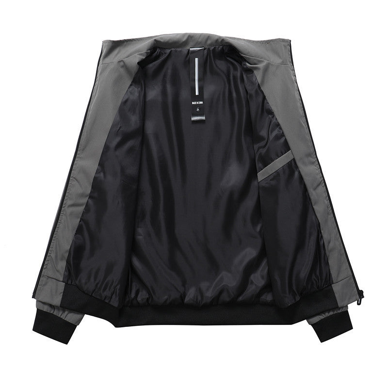 Herren sportive Übergangsjacke mit elastischen Bündchen und praktischen Reißverschlusstaschen Heidi-Mode