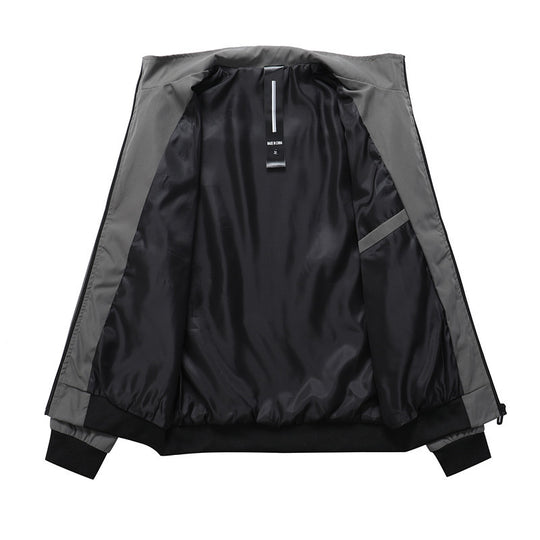 Herren sportive Übergangsjacke mit elastischen Bündchen und praktischen Reißverschlusstaschen Heidi-Mode