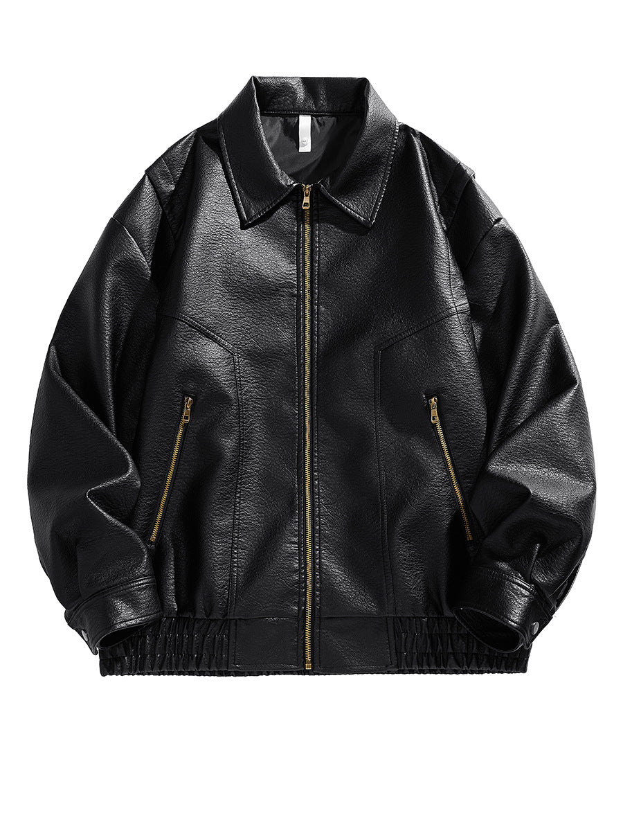 Herren kurz geschnittene jacke mit elastischem Bund und Taschen Heidi-Mode