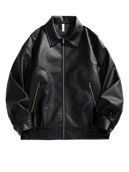 Herren kurz geschnittene jacke mit elastischem Bund und Taschen Heidi-Mode