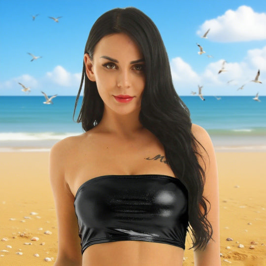 Damen Bustier im schimmernden Metallic-Design Heidi-Mode