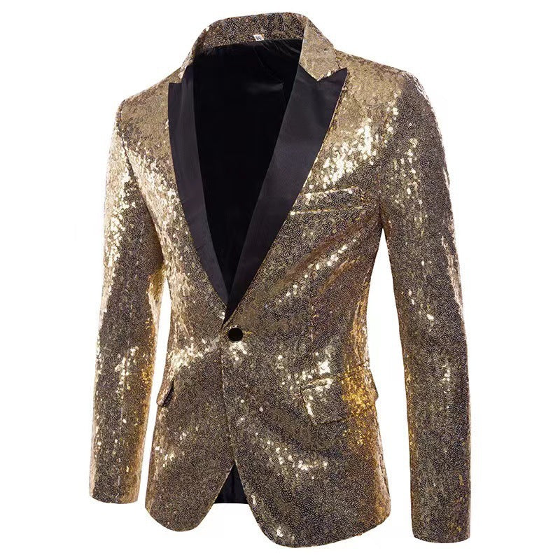 Herren schimmernder Pailletten Blazer Heidi-Mode