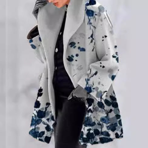 Damen modischer Karomantel mit oversized Schnitt und luxuriöser Textur Heidi-Mode