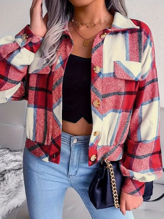 Damen karierte Hemdjacke Heidi-Mode