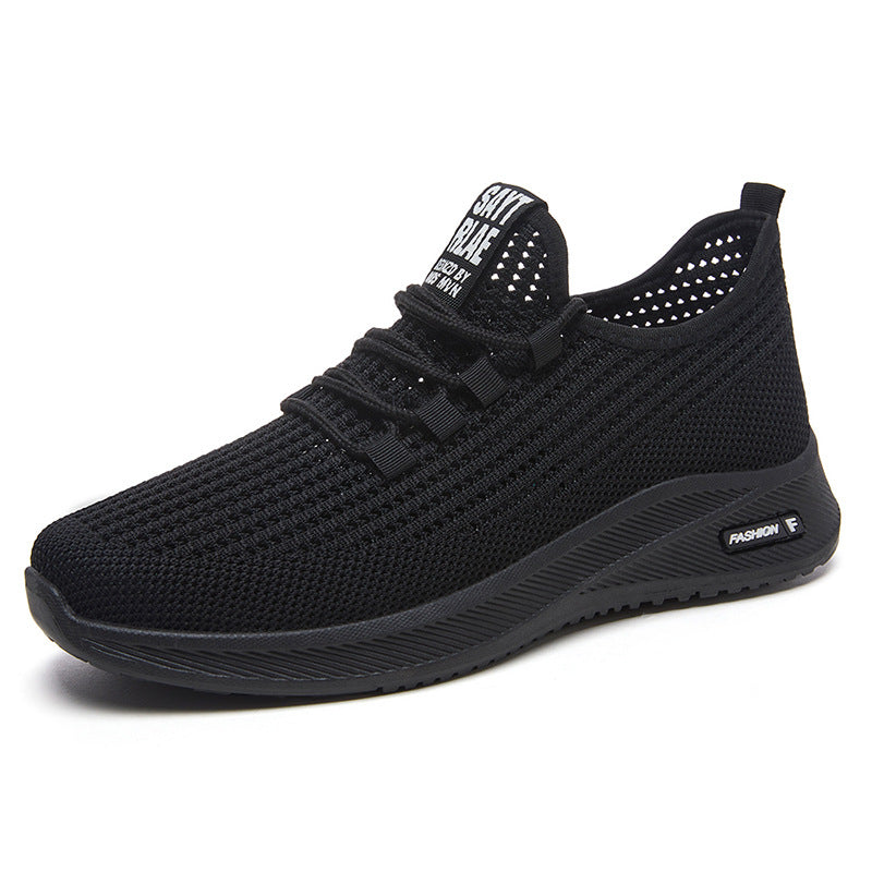 Herren Atmungsaktive Laufschuhe mit elastischer Schnürung und dämpfendem Fußbett Heidi-Mode