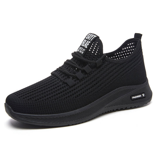 Herren Atmungsaktive Laufschuhe mit elastischer Schnürung und dämpfendem Fußbett Heidi-Mode