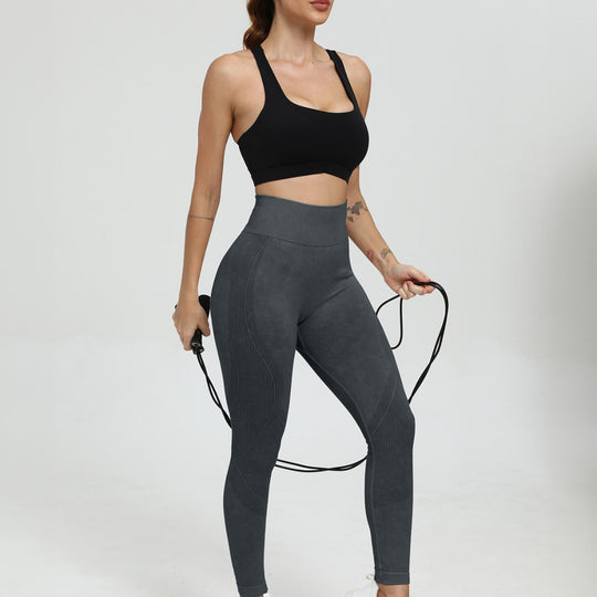Damen Hochwertige Sportleggings mit hohem Bund Heidi-Mode