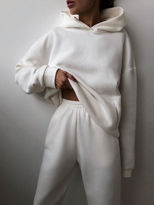 Femme Cozy Fleece Hoodie und Jogginghose Set Heidi-Mode