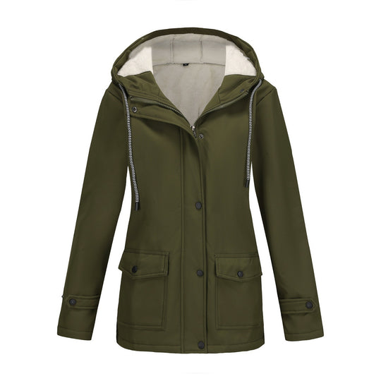 Damen Funktionale Winterjacke mit Fleece-Futter und Kapuze Heidi-Mode