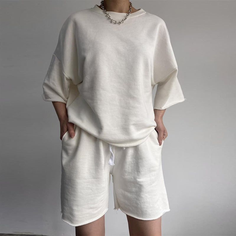 Damen Bequemes Loungewear-Set aus hochwertigem Sweatstoff mit lockerem Schnitt Heidi-Mode