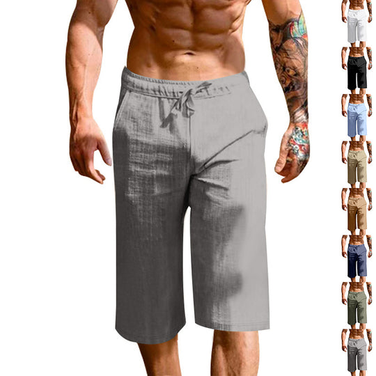 Herren bequeme Sport-Shorts mit elastischem Bund und verstellbarem Kordelzug Heidi-Mode