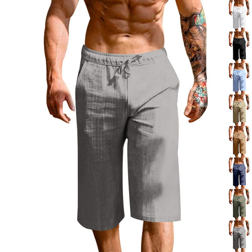 Herren bequeme Sport-Shorts mit elastischem Bund und verstellbarem Kordelzug Heidi-Mode