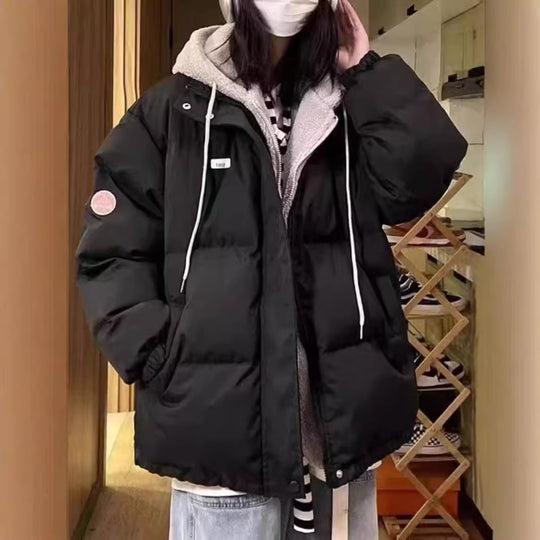 Damen gesteppte Winterjacke mit wärmendem Fleece-Innenfutter und praktischem Kapuzenkragen Heidi-Mode